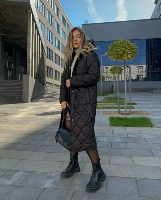 Куртка плащ зимова довга