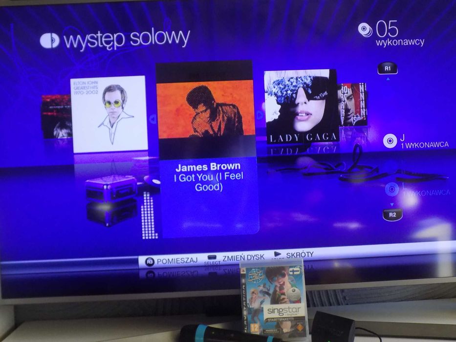 PS3 : Mikrofony  SINGSTAR +  dwie gry ( ładny stan )