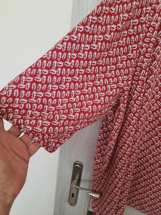 Ulla Popken śliczna tunika przewiewna wiskoza, chwosty 58-60