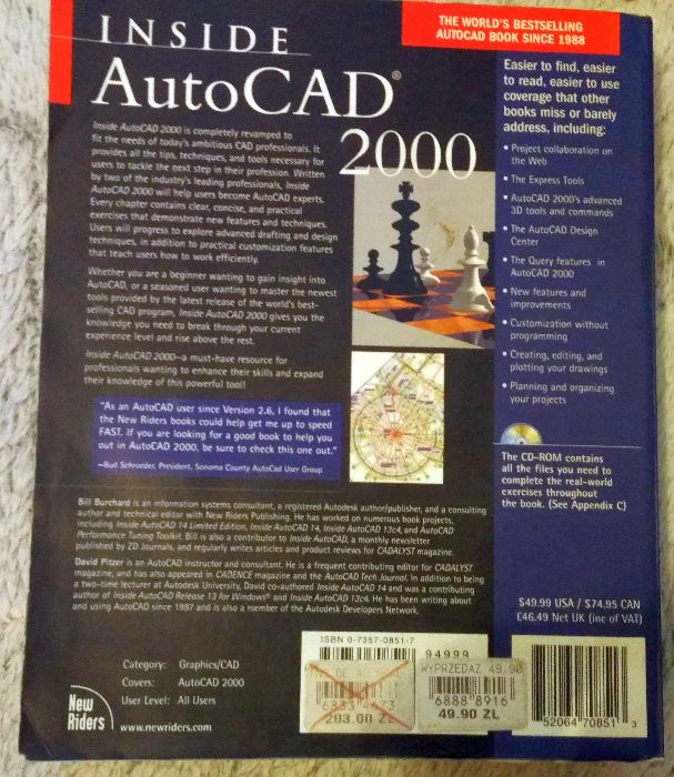 Inside AutoCAD 2000 (graphics, CAD, jezyk angielski, wyd. New Riders)