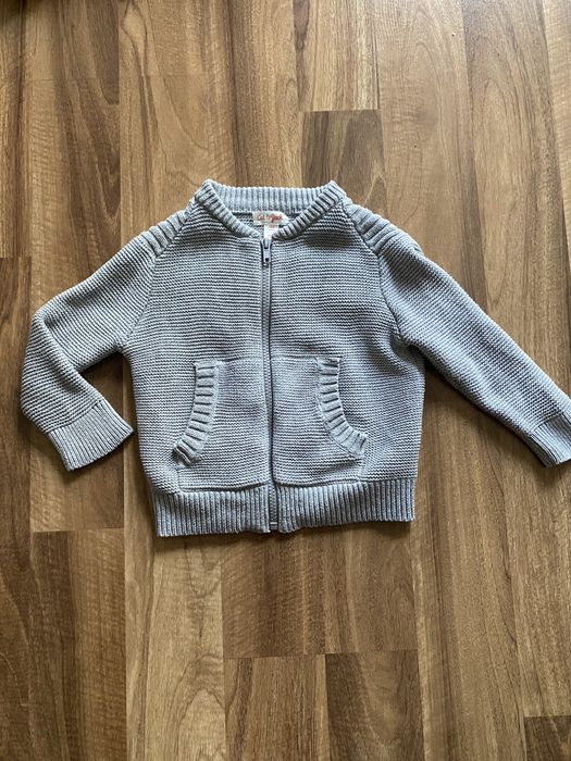 Szary sweterek na zamek unisex 92