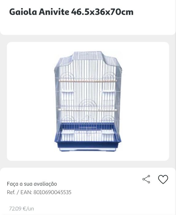 Gaiola grande usada em excelente estado.