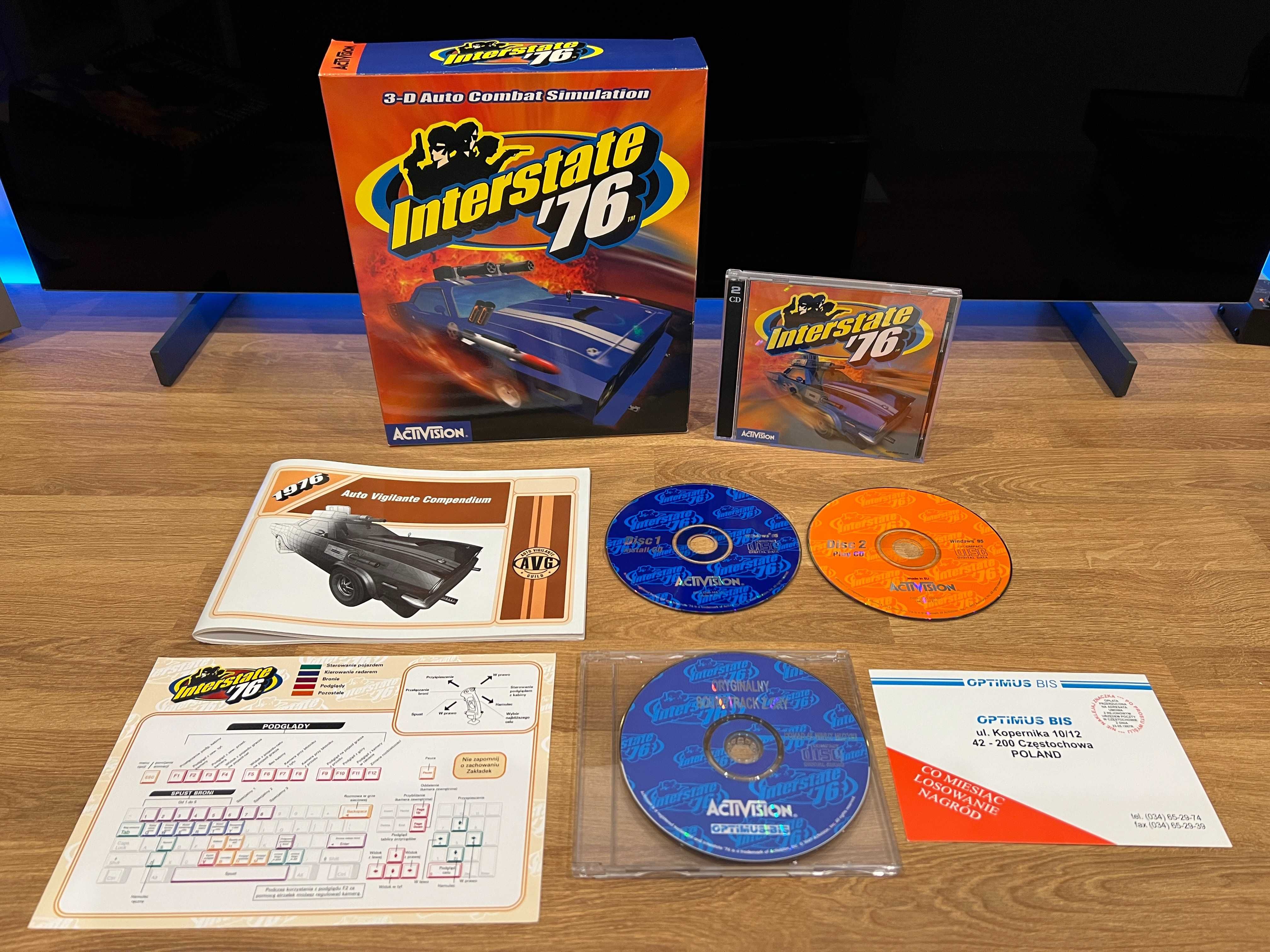 Interstate '76 JEDYNY TAKI UNIKAT (PC PL 1996) BIG BOX kompl wydanie