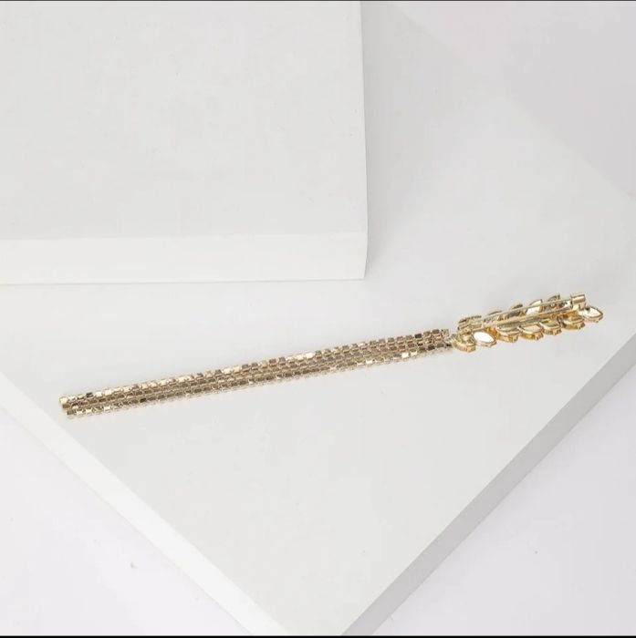 Брошка у вигляді колоска жовто-блакитна