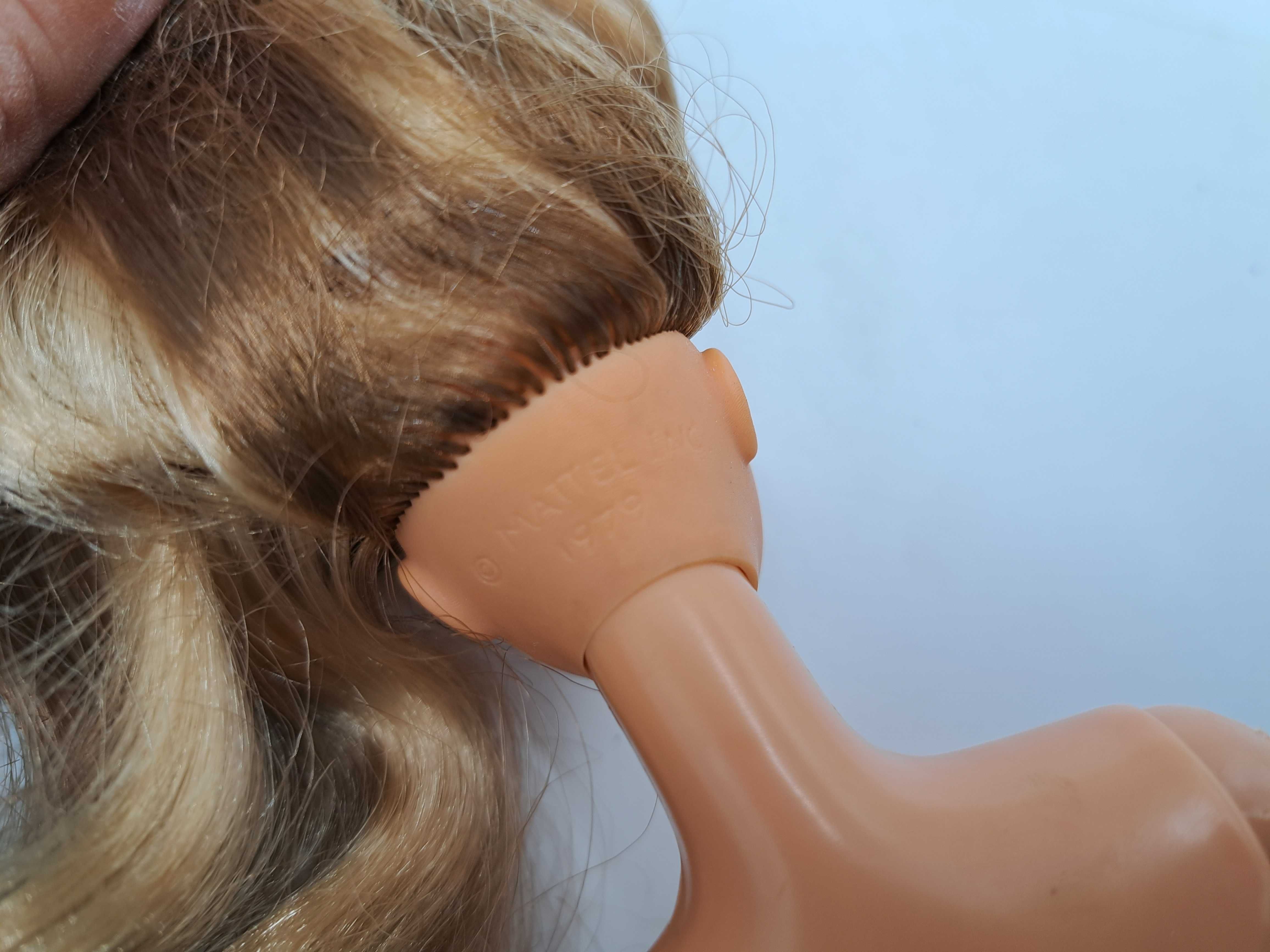 Lalka Barbie Mattel dwukolorowe brązowe i blond długie włosy, vintage