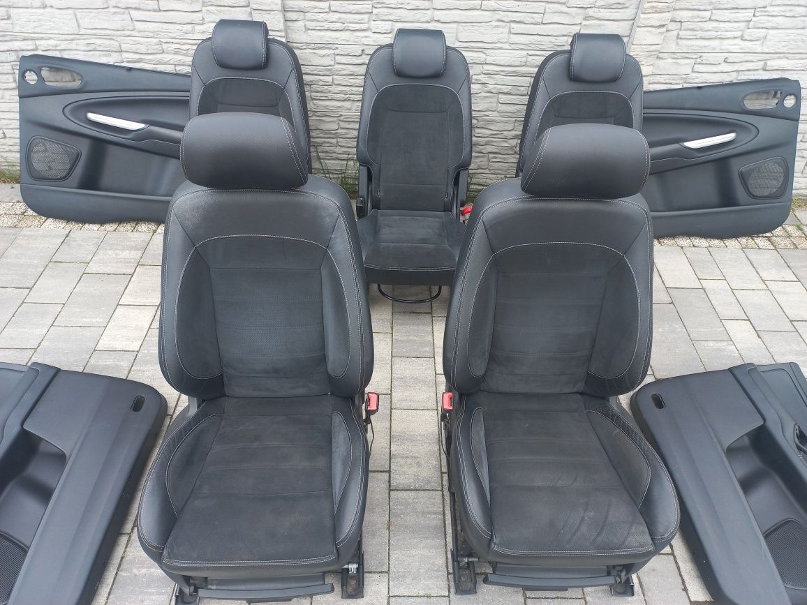 Fotele skóra alkantara wentylowane pamięć ford s-max galaxy