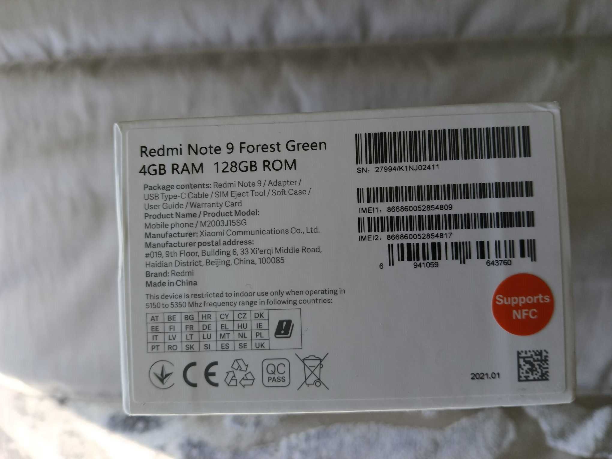 Redmi Note 9 Forest Green
