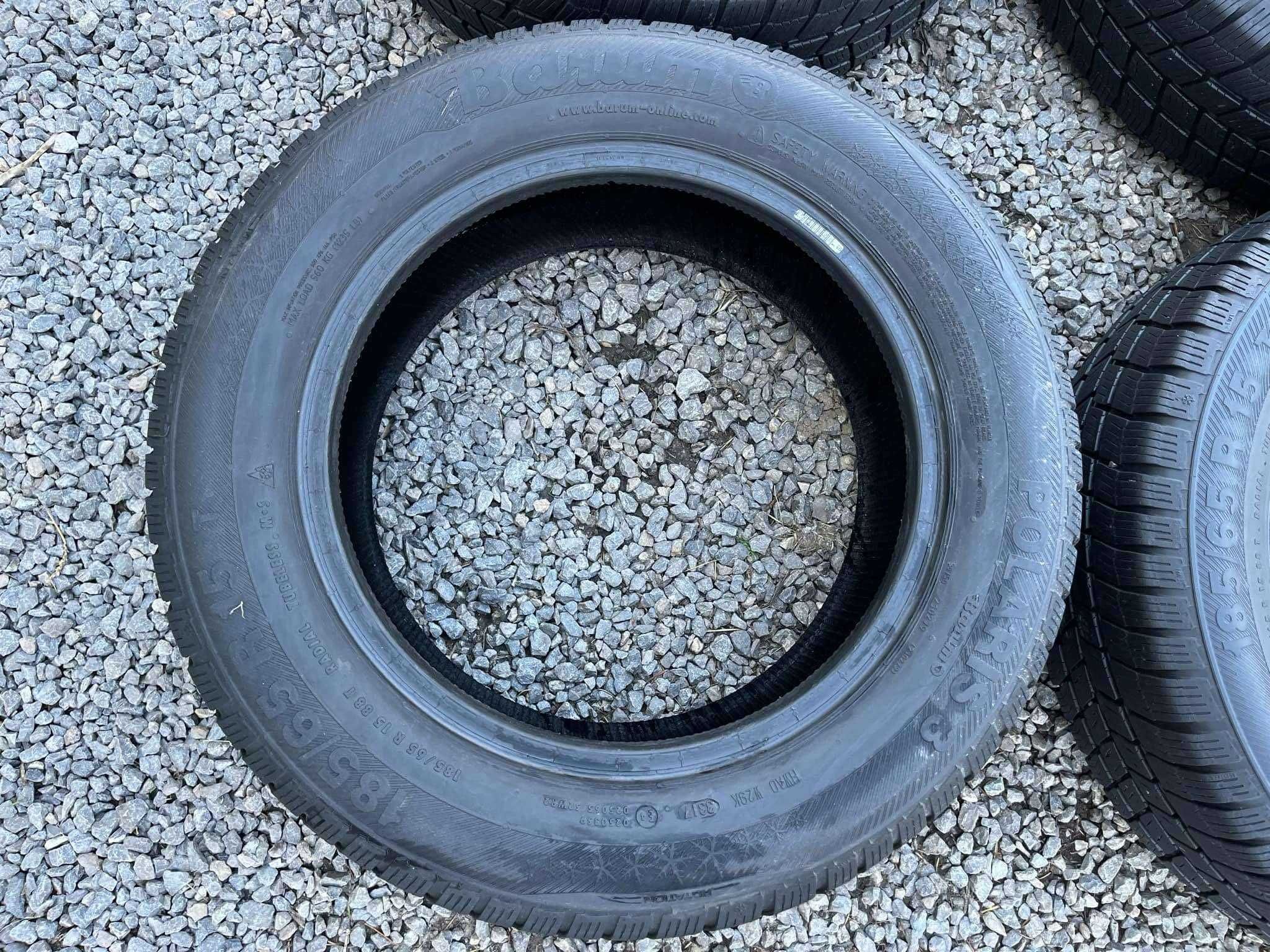 Opony 185/65R15 Barum Polaris 3 Zima 4sztuki 6,28mm bieżnika