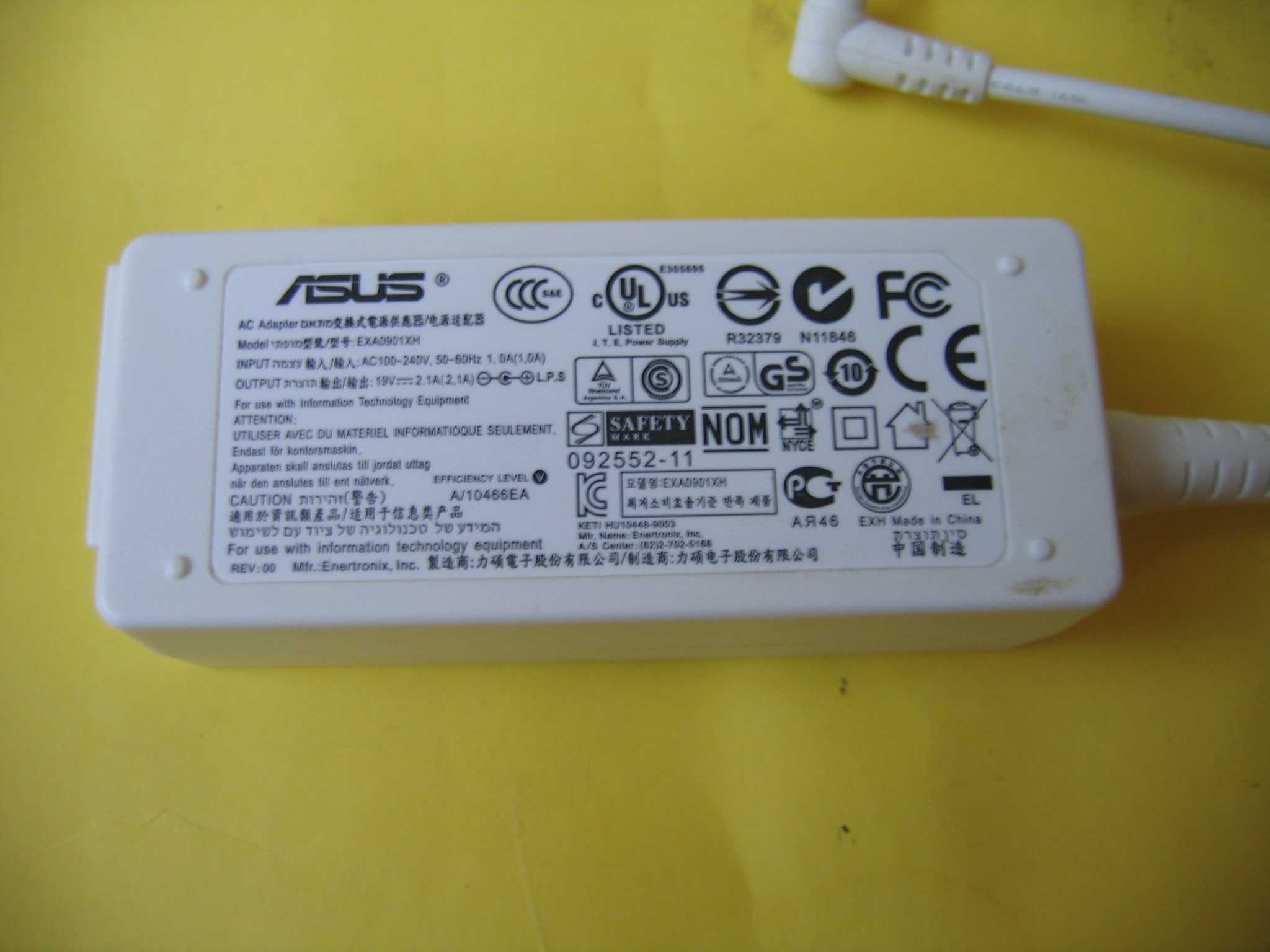 19V 2,1A 40W Oryginalny zasilacz do laptopa ASUS eee - jak nowy