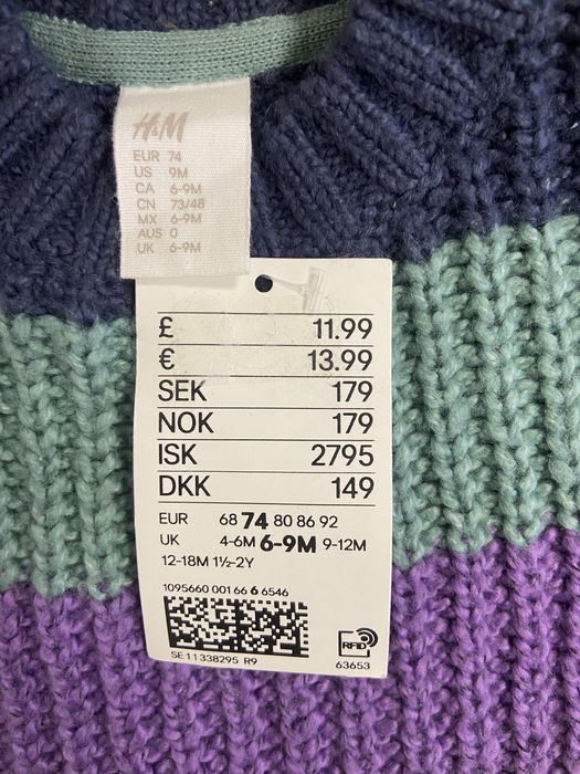 H&M кофта 74 розмір