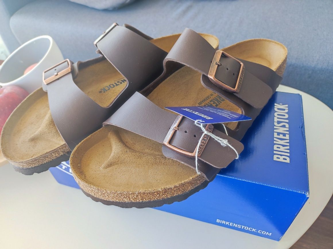 Okazja! NOWE Birkenstock Arizona oryginalne męskie klapki skórzane 44