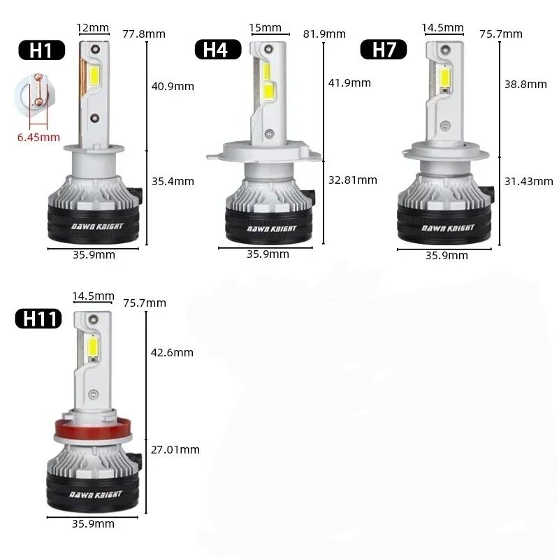 ТОП ПРОДАЖ Led лампы Dawn Knight K8C, K7C, K5C mini H1, H4, H7, H11