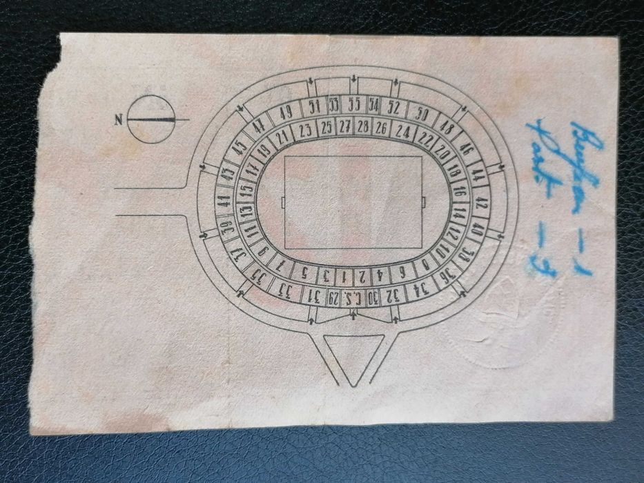 RARO e Histórico BENFICA Bilhete Inauguração ESTÁDIO DA LUZ  1/12/54