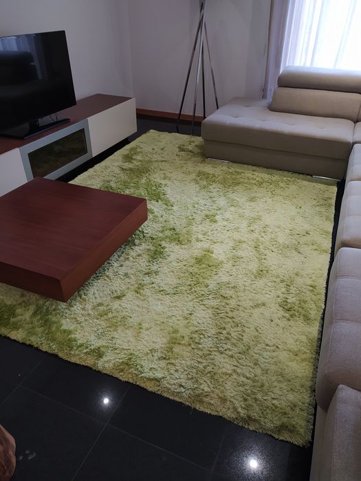 Tapete verde de sala