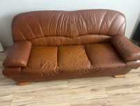 Skórzana brazowa sofa