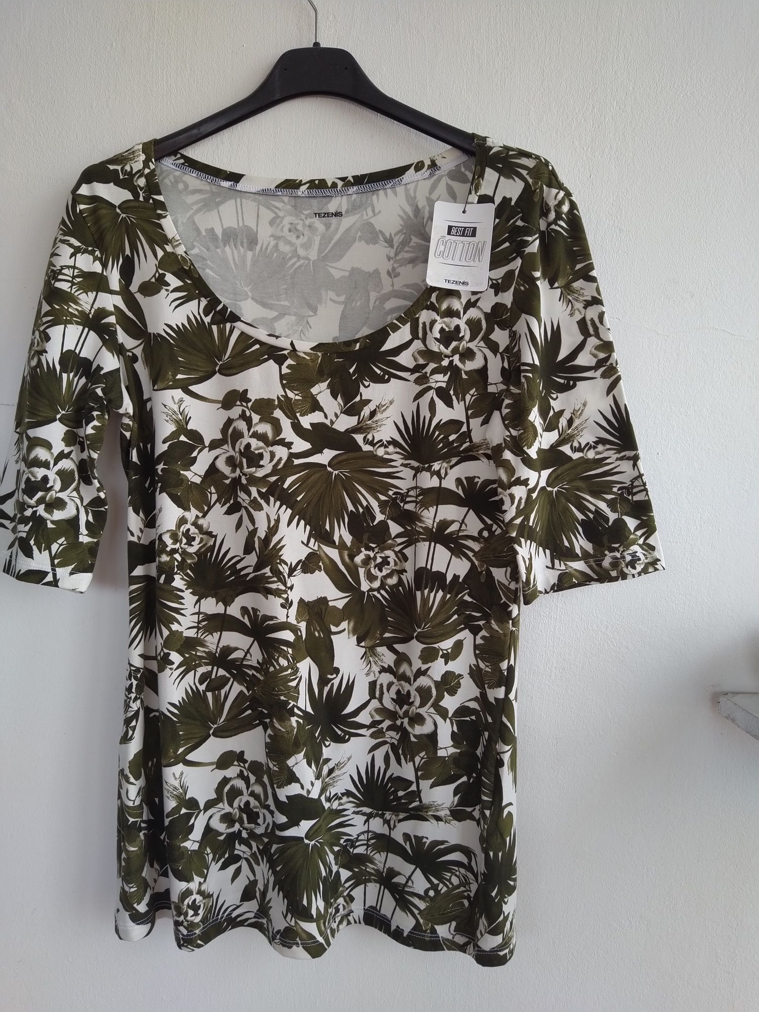 Blusa / Camisola padrão verde - Tezenis - Tamanho L - Nova!