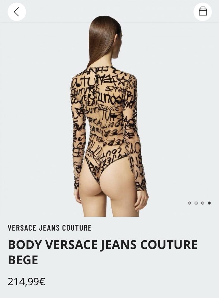 Body versace jeans couture - tamanho M