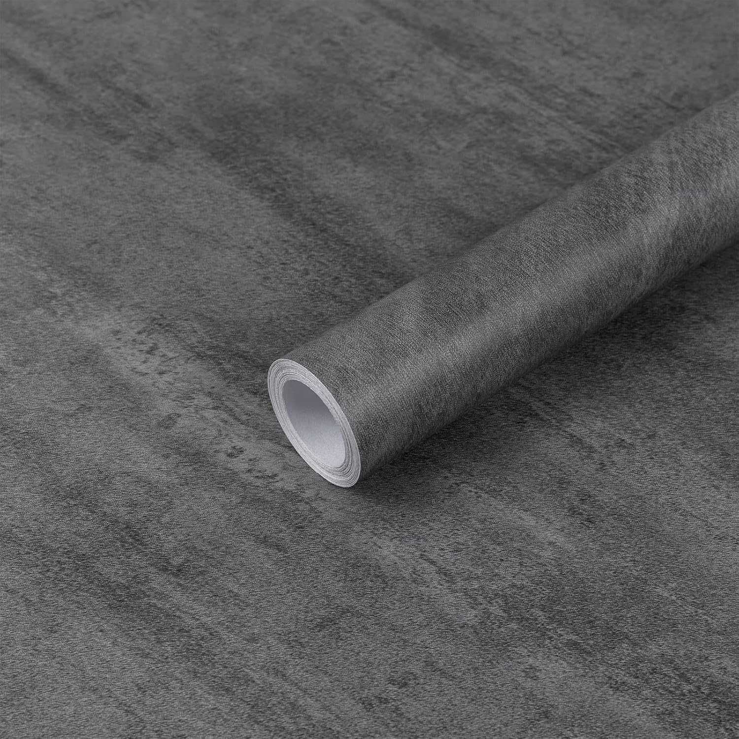 Folia Samoprzylepna Ciemnoszara 60x500cm Winyl do Mebli i Ścian