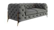 Sofa dwuosobowa pikowana glamour Chesterfield TEO HIGH tk. Riviera 91