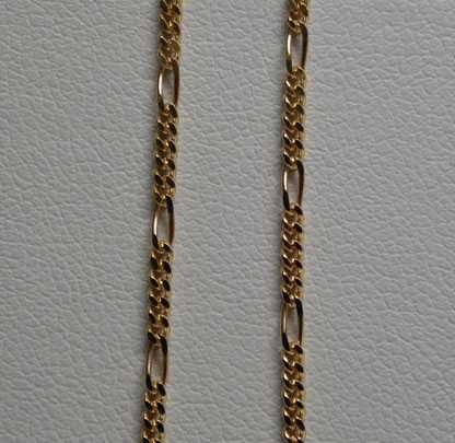 Złoty łańcuszek figaro 51 cm. 1,45 mm.