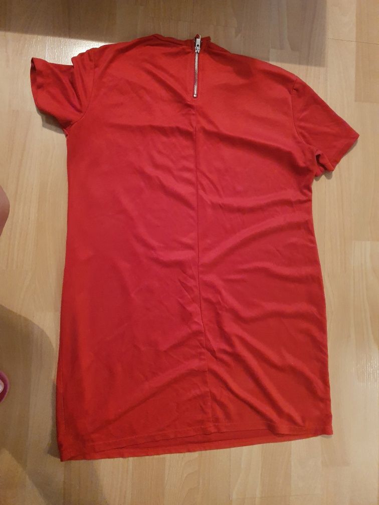Sukienka tunika  czerwona  Zara L