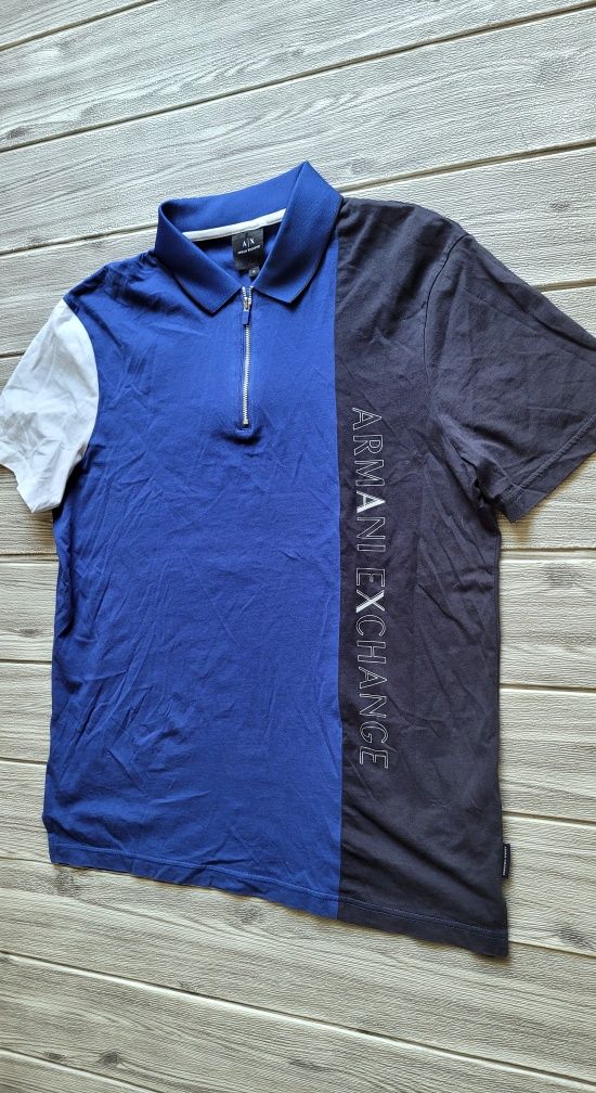 Koszulka polo Armani Exchange męska stylowa sportowa t-shirt lekka S M