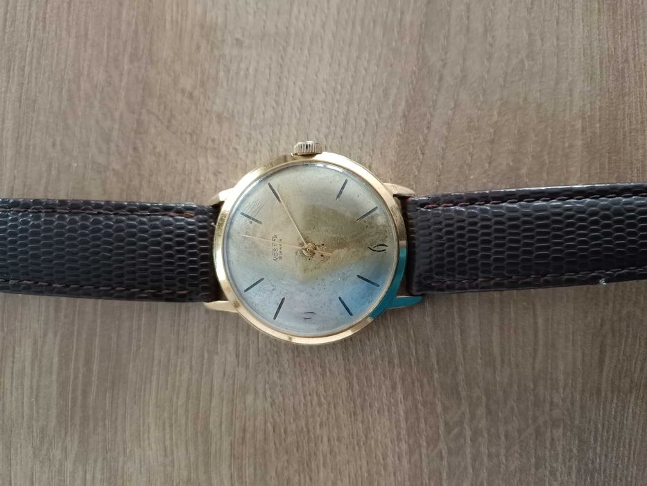 Zegarek męski Wostok 18 kamieni złocony