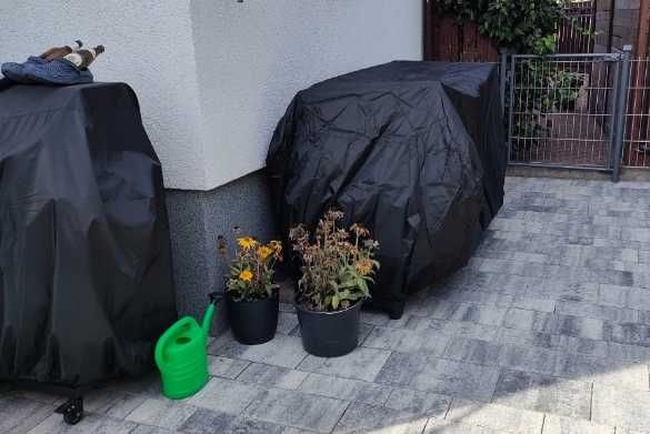 Nowy Pokrowiec Na Meble Ogrodowe Na Zestaw 120X120X75Cm Czarny
