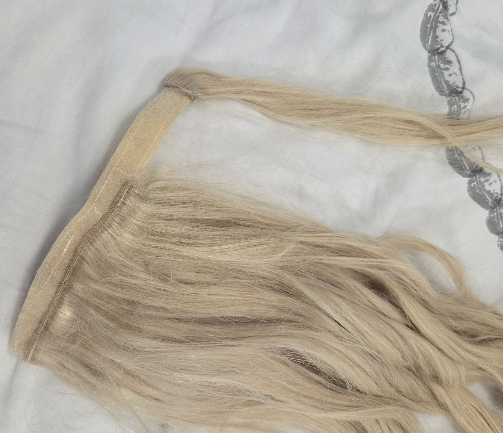 Doczepiany kucyk 55cm,  jasny blond