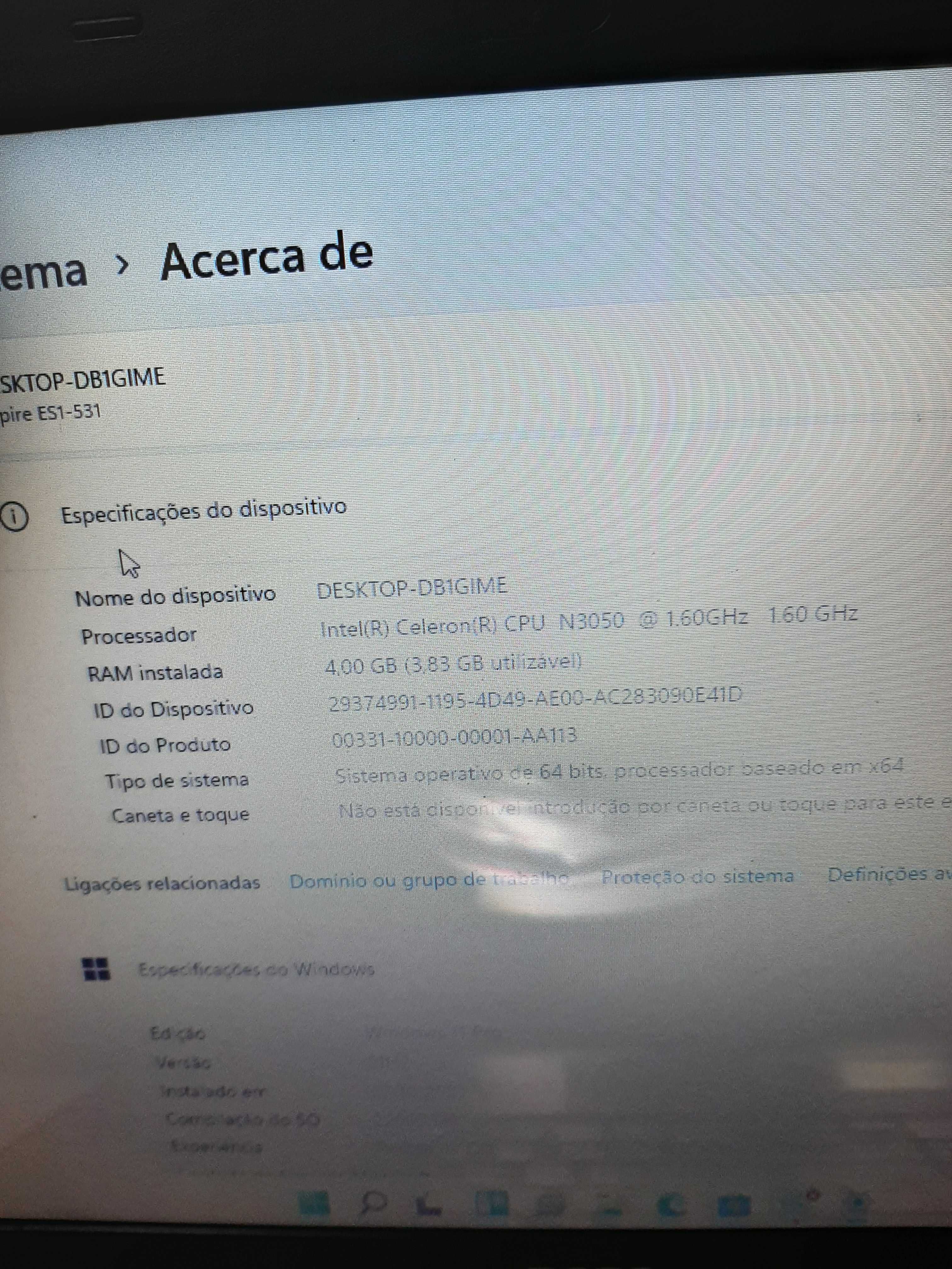 Acer ES1 8gbram Windows 11 Intel Bateria com Autonomia