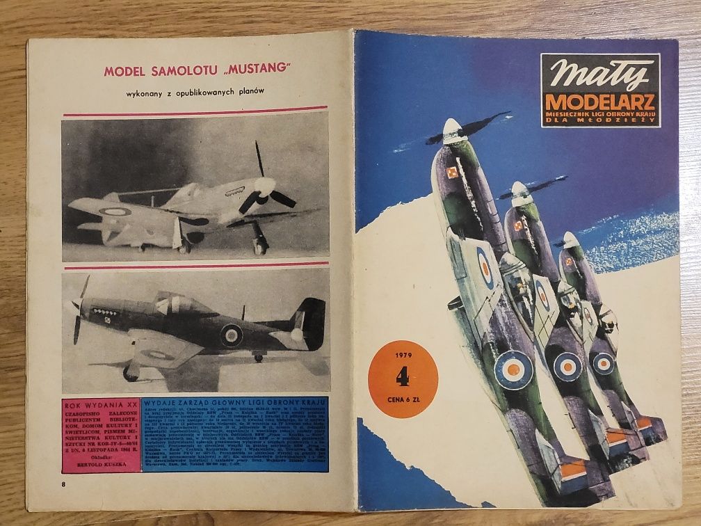 Mały Modelarz Nr 4 1979r samolot myśliwski Mustang