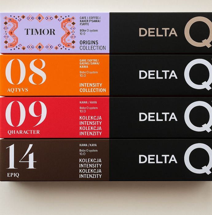 Zestaw 4x Delta Q kapsułki do ekspresu – Epiq, Qharacter, Aqtivus, Tim