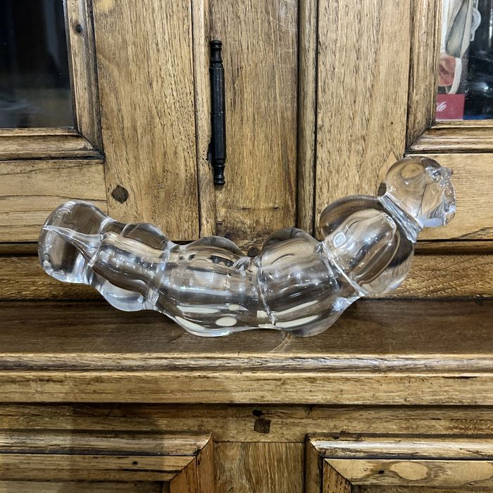 Cristal lagarta da Vilca assinada por Mario Drogi worm estatua crystal