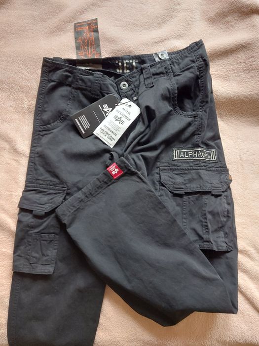 Spodnie bojówki ALPHA INDUSTRIES - JET PANT BLACK 32 size M