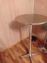 Aluminiowy stolik barowy Ø60cm składany z regulacją wysokości