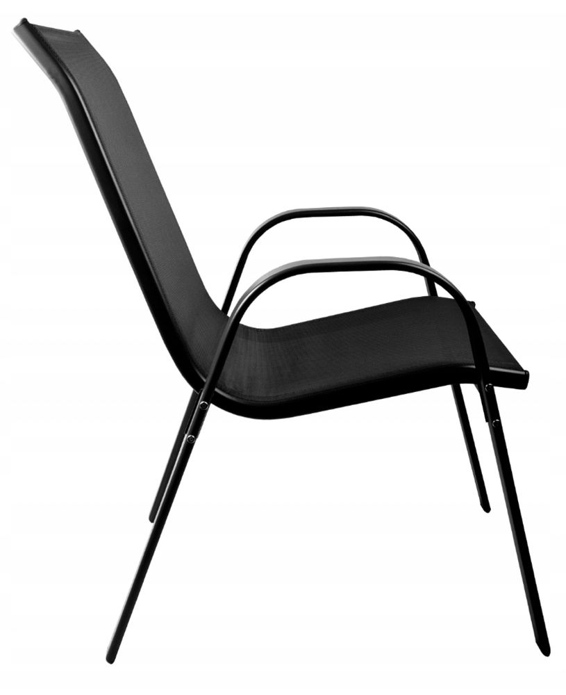 Krzesła krzesło ogrodowe metalowe 2 szt czarne