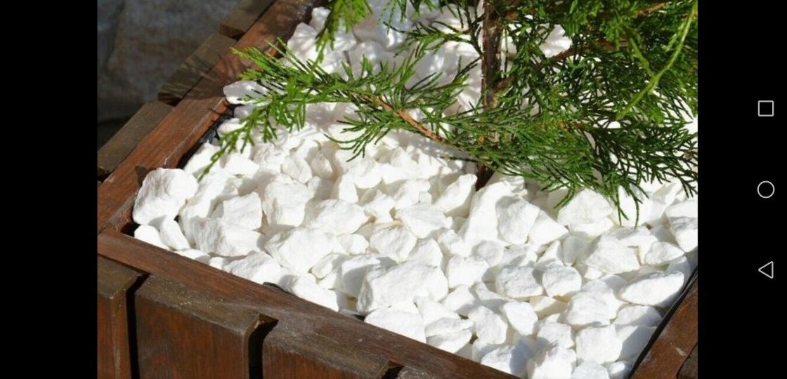Grys gręcki śnieżno biały - otoczaki greckie kamienie białe