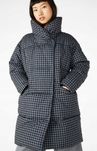 MONKI kurtka puchowa krata XS S M oversize puffer pikowana zimowa NOWA