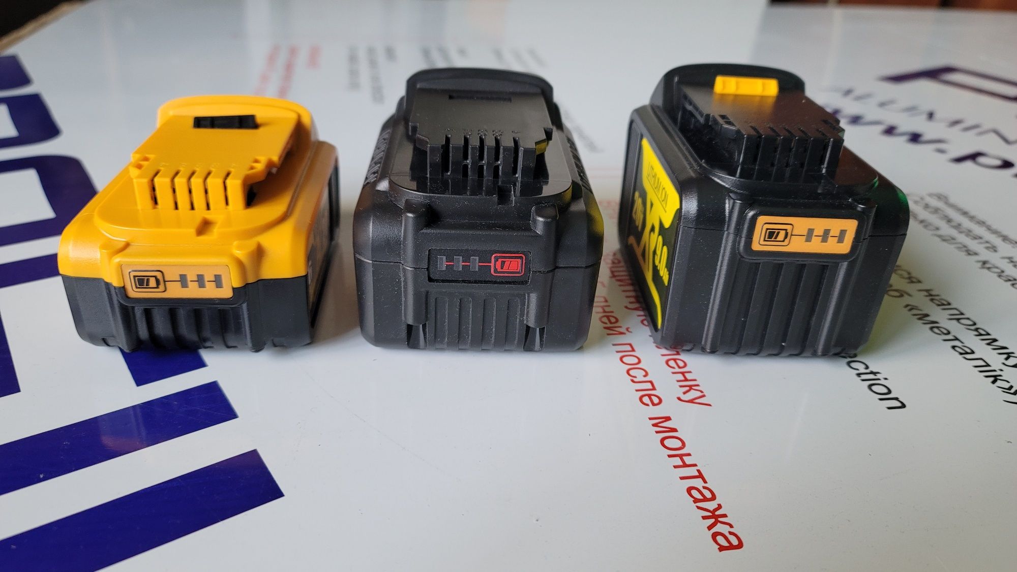 Акумулятор DeWALT 6Ah, 9Ah на єлементах 18650 PANASONIC  Tesla