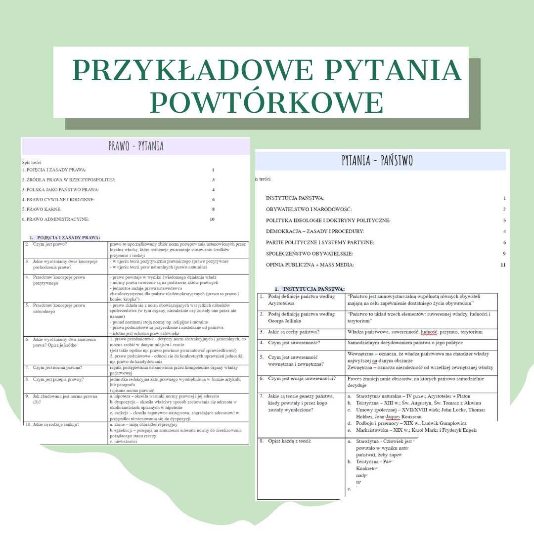 WOS notatki i pytania powtórkowe do matury/olimpiady/konkursu