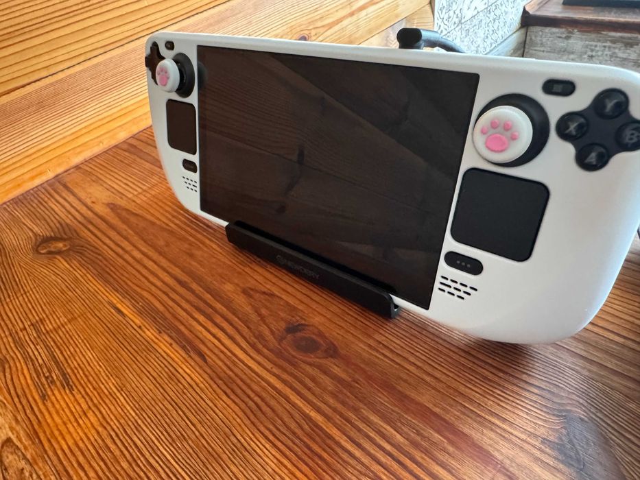 Steam Deck OLED 512 GB | док-станція, скло, білий чохол із котиками