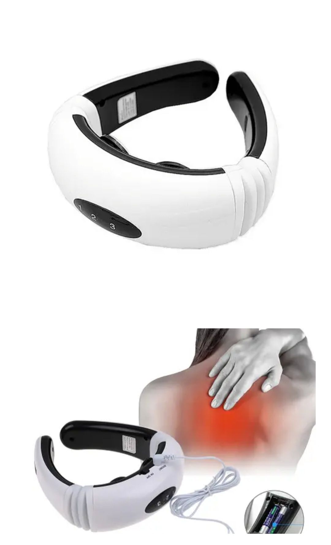 Електростимулятор масажер для шиї фізіотерапії Neck Massager