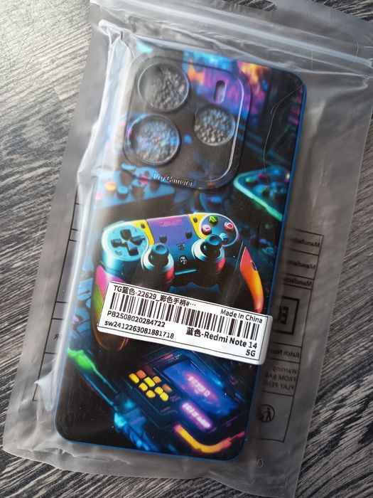 Etui do Xiaomi Redmi Note 14 5G. Gamingowy nadruk. Nowe, nieużywane.