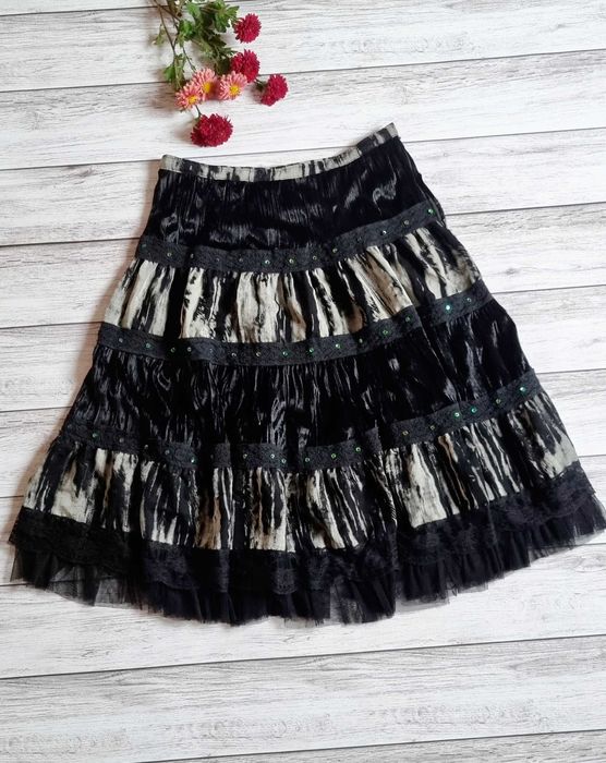 Стім панк спідниця у складку пишна неформальна