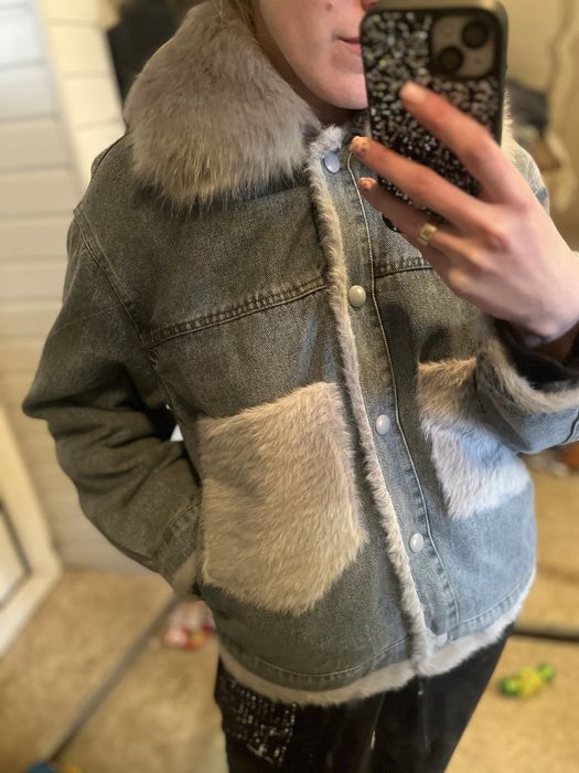 Джинсовая куртка с мехом, джинсовка