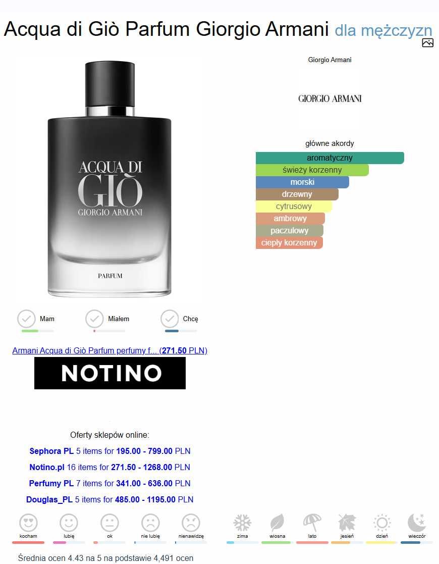 Acqua di Giò Parfum Giorgio Armani 100ml