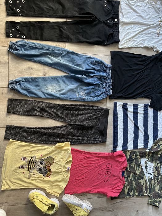 Ubrania dla dziewczynki zestaw 140 nike fila buty 36