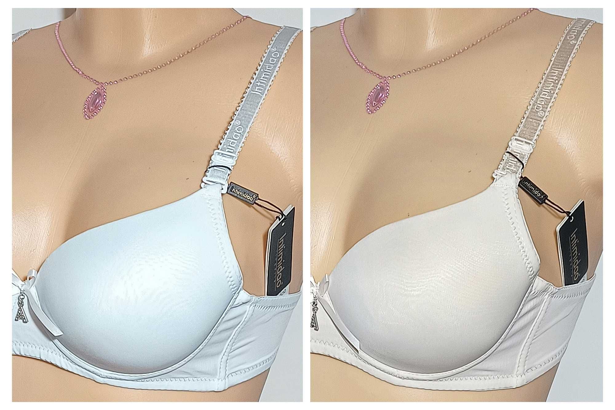 2 sztuki Intimidao gładki biustonosz super push up Stanik 75A NOWE