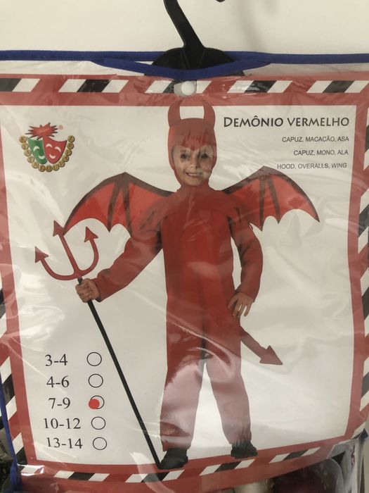 Fato Hallowen - Demonio vermelho