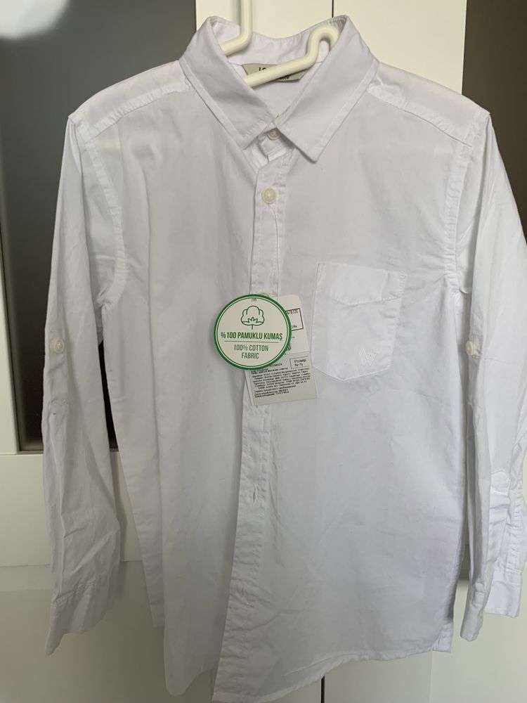 Біла сорочка LC Waikiki розмір 6-7 років, 116-122 см